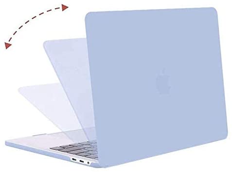 MOSISO Compatible with MacBook Pro 13 inch Case 2020-2016 Release A2338 M1 A2289 A2251 A2159 A1989 A1706 A1708 with/Without Touch Bar, Plastic Hard Shell Case Cover & Screen Protector, Serenity Blue iMosiso