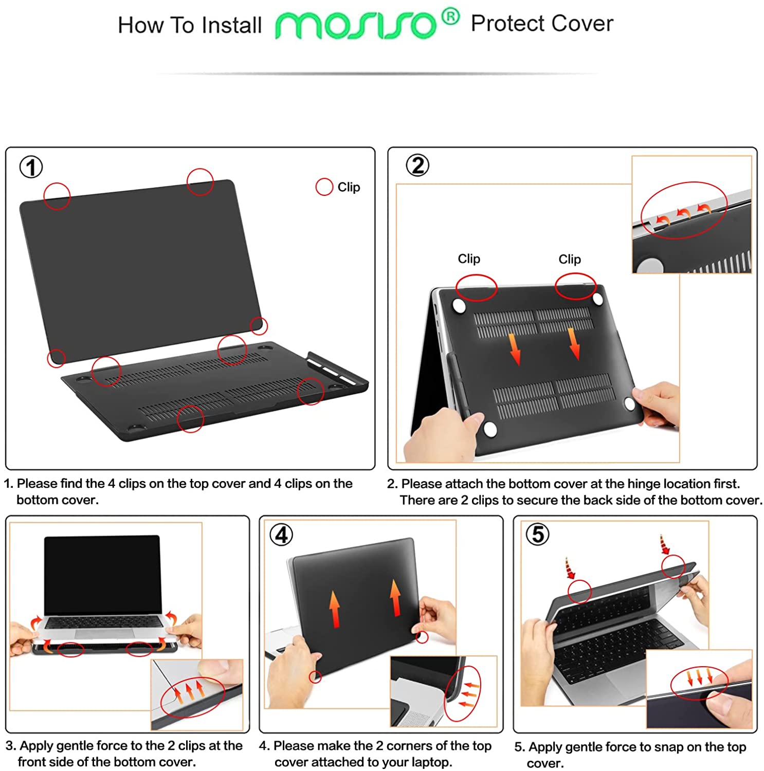 MOSISO Compatible with MacBook Pro 14 inch Case 2021 2022 Release A2442 M1 Pro/Max with Liquid Retina XDR Display Touch ID, Plastic Hard Shell&Keyboard Skin&Screen Protector&Storage Bag, Black iMosiso