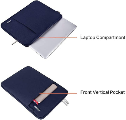 MOSISO Laptop Sleeve Bag 11.6 12 13 13.3 14 14.2 15 15.6 16 inch Compatible with MacBook Air 13 inch A2337 M1 A2179 A1932 2018-2022/Pro 13 inch A2338 M1 A2251 A2289 A2159 A1989 A1706 A1708, Polyester Vertical Case with Pocket iMosiso