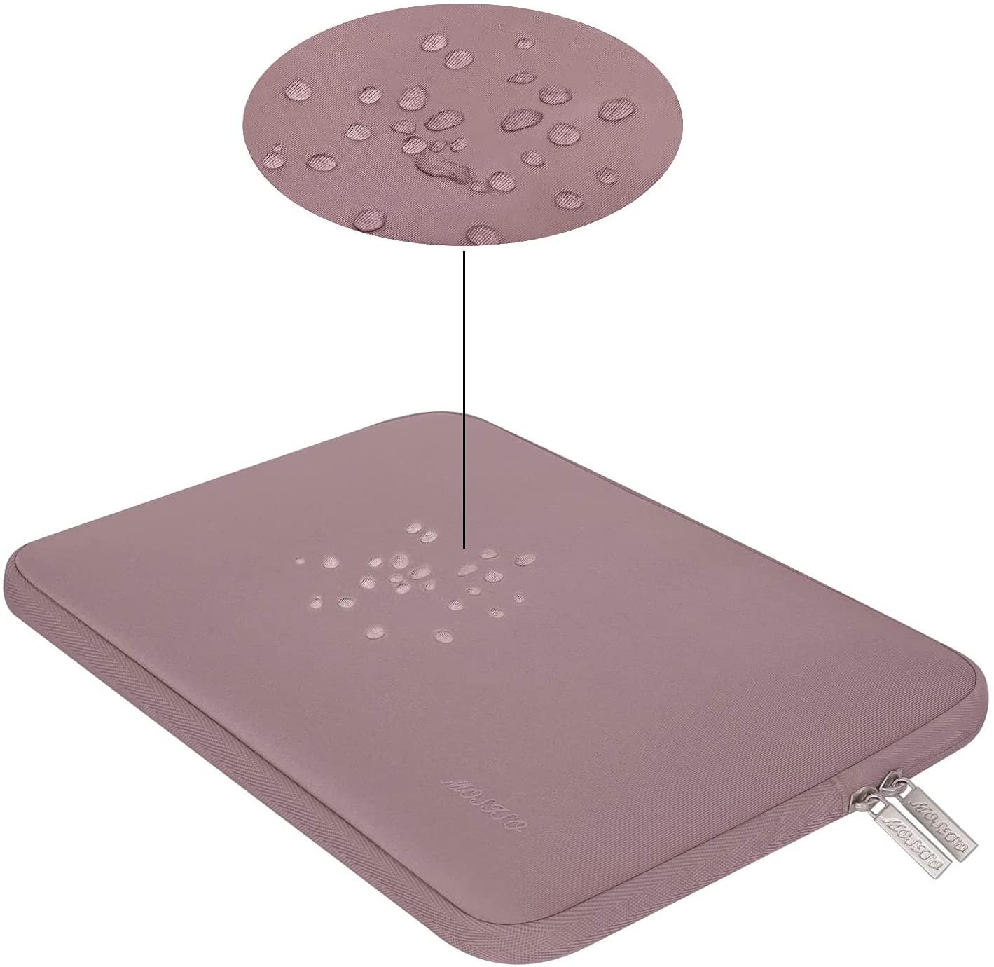 MOSISO Laptop Sleeve 11 11.6 12.3 13 13.3 14 15 15.6 16 inch Compatible with MacBook Air 13 inch A2337 M1 A2179 A1932 2022 Pro 13 inch A2338 M1 A2251 A2289 A2159 A1989 A1706 A1708 2021 2020 Pro 14 inch A2442 A2485 Neoprene Bag with Small Case, Brick Red iMosiso