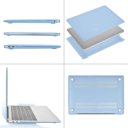 MOSISO Compatible with MacBook Air 13 inch Case 2022, 2021-2018 Release A2337 M1 A2179 A1932 Retina Display Touch ID, Plastic Hard Shell&Keyboard Cover&Screen Protector&Storage Bag, Airy Blue iMosiso