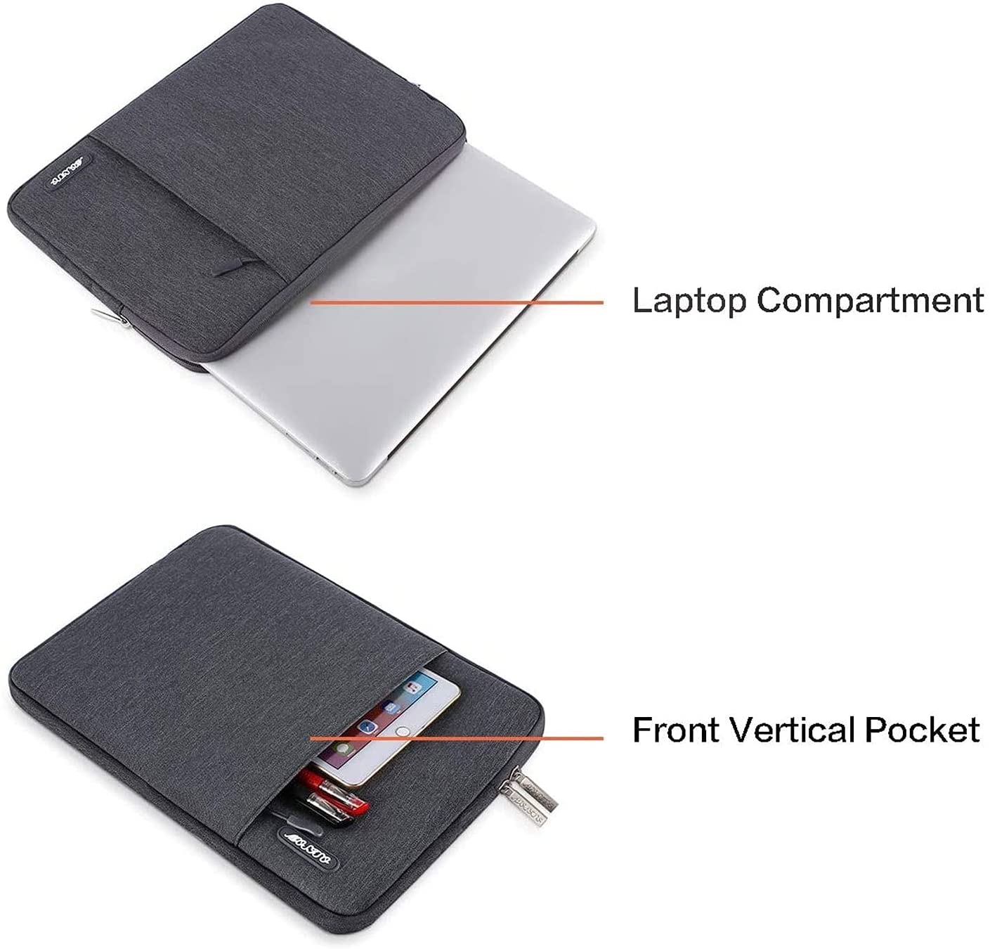 MOSISO Laptop Sleeve Bag 11.6 12.3 13 13.3 14 15 15.6 16 Compatible with MacBook Air Pro13 A2337 A2337 A2289  Retina, 11.6 12.3 13 13.3 14 15 inch inch Notebook,MacBook Pro 14 inch 2021 2022 M1 Pro/Max A2442,Polyester Vertical Case with Pocket, Wine Red iMosiso