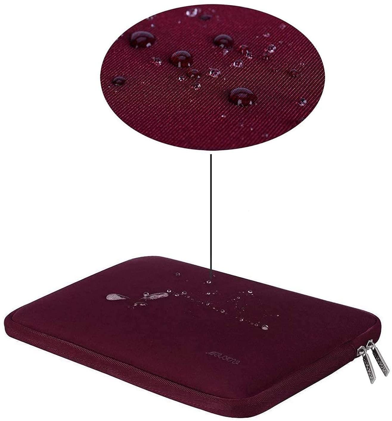 MOSISO Laptop Sleeve 11 11.6 12.3 13 13.3 14 15 15.6 16 inch Compatible with MacBook Air 13 inch A2337 M1 A2179 A1932 2022 Pro 13 inch A2338 M1 A2251 A2289 A2159 A1989 A1706 A1708 2021 2020 A1502 A2442 A2485 Neoprene Bag with Small Case, Wine Red iMosiso