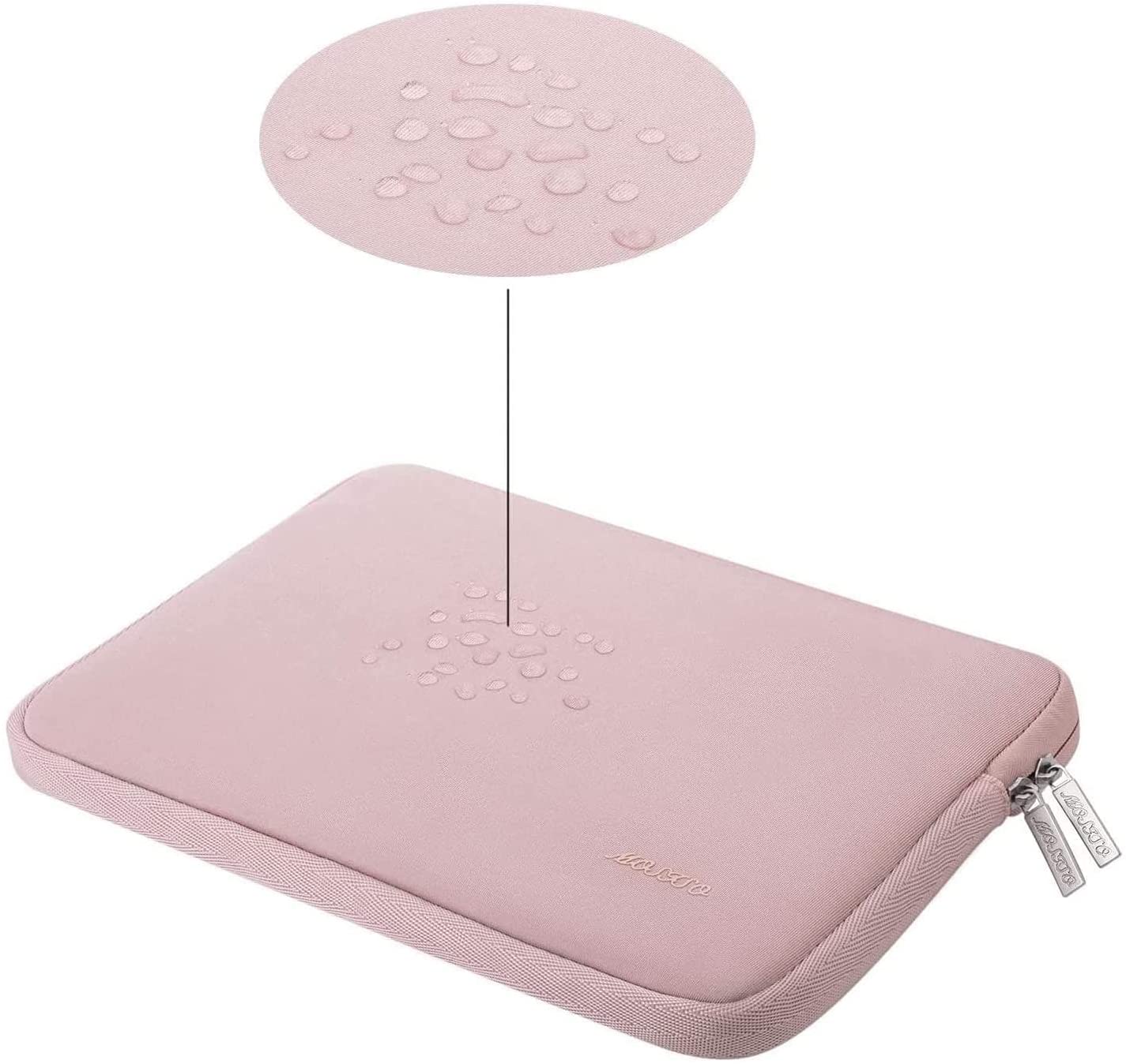 MOSISO Laptop Sleeve 11 11.6 12.3 13 13.3 14 15 15.6 16 inch Compatible with MacBook Air 13 inch A2337 M1 A2179 A1932 2022 Pro 13 inch A2338 M1 A2251 A2289 A2159 A1989 A1706 A1708 2021 2020 A1502 A2442 A2485 Neoprene Bag with Small Case, Pink iMosiso