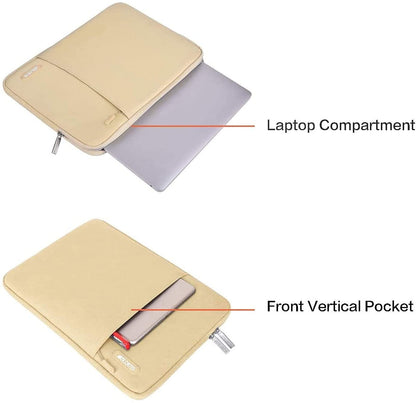 MOSISO Laptop Sleeve Bag 13 13.3 14 14.2 inch Compatible with MacBook Air 13 inch A2337 M1 A2179 A1932 2018-2022/Pro 13 inch A2338 M1 A2251 A2289 A2159 A1989 A1706 A1708, A2442 Polyester Vertical Case with Pocket iMosiso
