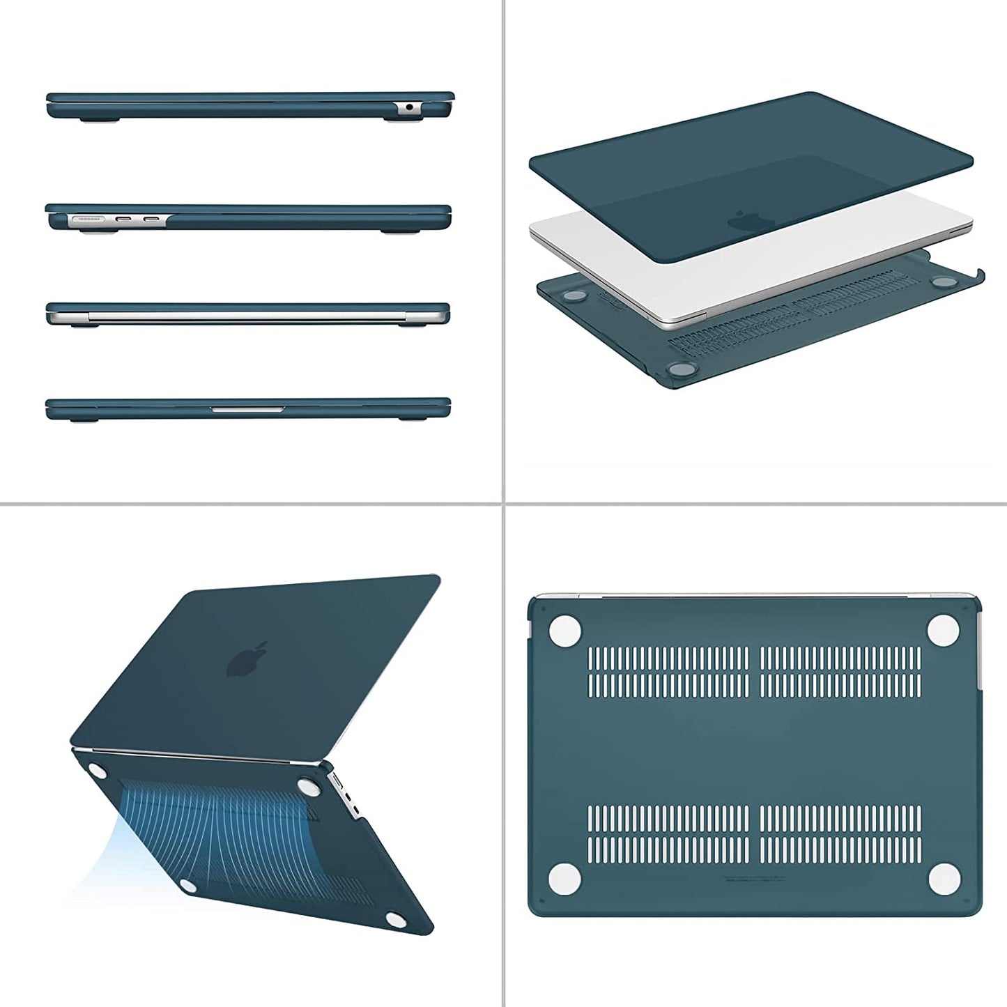 MOSISO Compatible with MacBook Air 13.6 inch Case 2022 Release A2681 M2 Chip with Liquid Retina Display & Touch ID, Protective Plastic Hard Shell Case Cover, Teal Green iMosiso