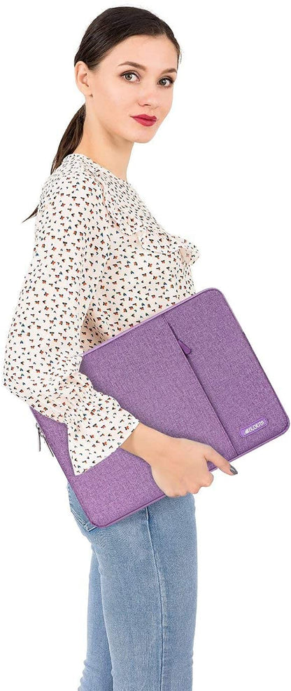 MOSISO Laptop Sleeve Bag 11.6 12 13 13.3 14 14.2 15 15.6 16 inch Compatible with MacBook Air 13 inch A2337 M1 A2179 A1932 2018-2022/Pro 13 inch A2338 M1 A2251 A2289 A2159 A1989 A1706 A1708, Polyester Vertical Case with Pocket iMosiso