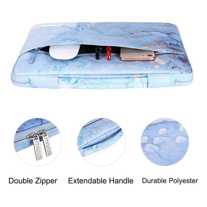 MOSISO Compatible with MacBook Air 13 inch Case 2022-2018 A2337 M1 A2179 A1932 Retina, Plastic Watercolor Marble Hard Shell Case&Sleeve Bag&Keyboard Skin&Webcam Cover&Screen Protector, Blue iMosiso