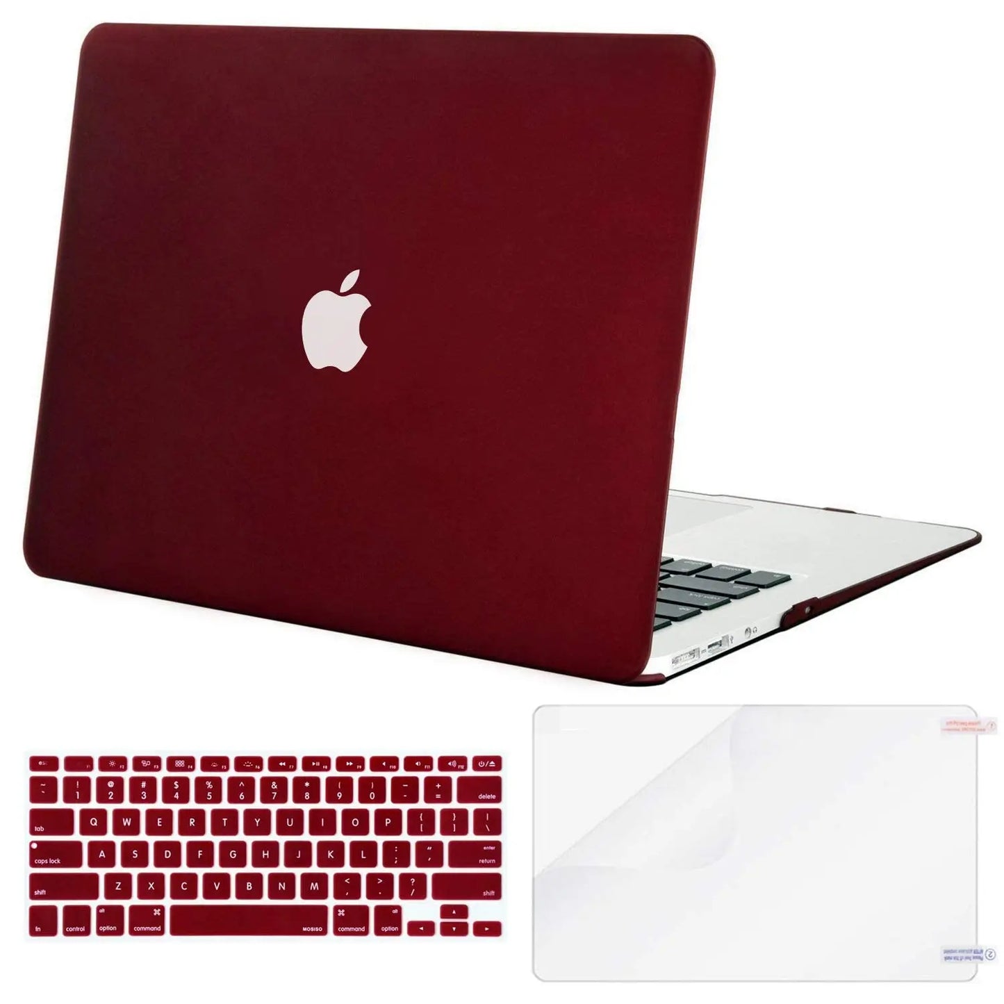 MOSISO Plastic Hard Case & Keyboard Cover & Screen Protector Only Compatible MacBook Air 13 Inch (Models: A1369 & A1466, Older Version 2010-2017 Release) iMosiso