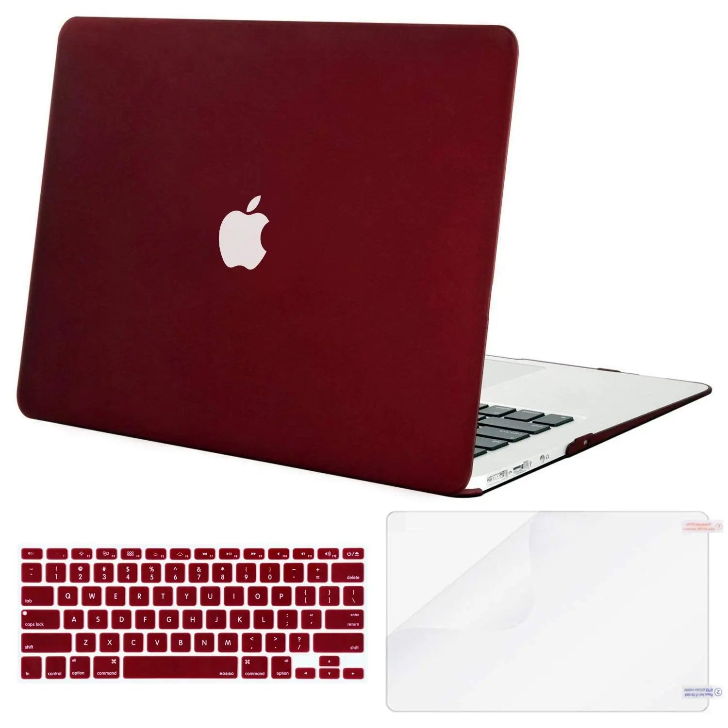 MOSISO Plastic Hard Case & Keyboard Cover & Screen Protector Only Compatible MacBook Air 13 Inch (Models: A1369 & A1466, Older Version 2010-2017 Release) iMosiso