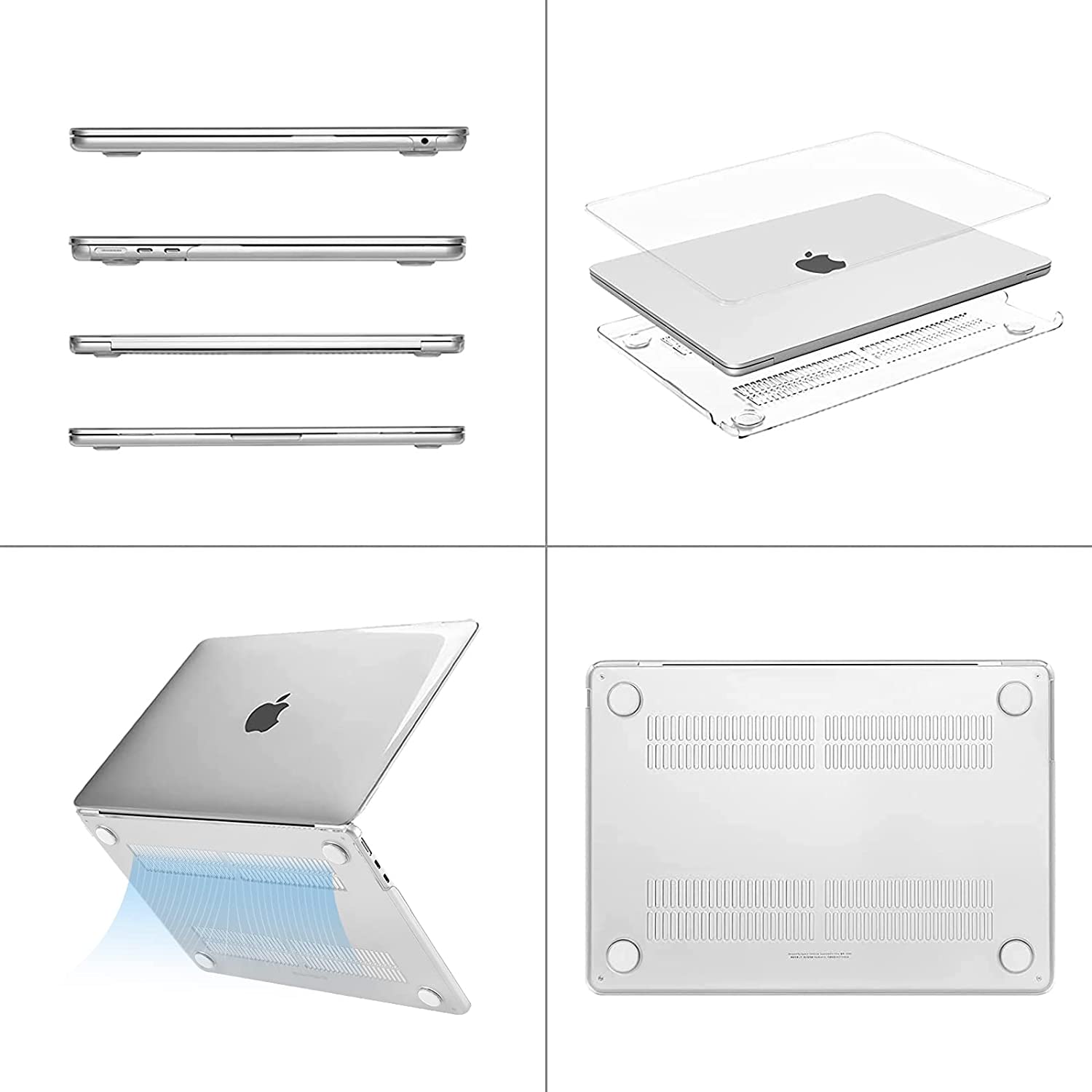 MOSISO Compatible with MacBook Air 13.6 inch Case 2022 Release A2681 M2 Chip with Liquid Retina Display & Touch ID, Protective Plastic Hard Shell Case Cover, Crystal Clear iMosiso