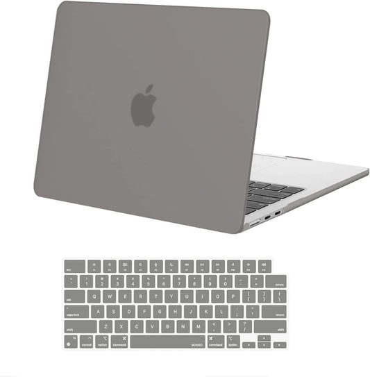 MOSISO Compatible with MacBook Air 13.6 inch Case 2022 Release A2681 M2 Chip with Liquid Retina Display & Touch ID, Protective Plastic Hard Shell Case & Keyboard Cover Skin, Gray iMosiso