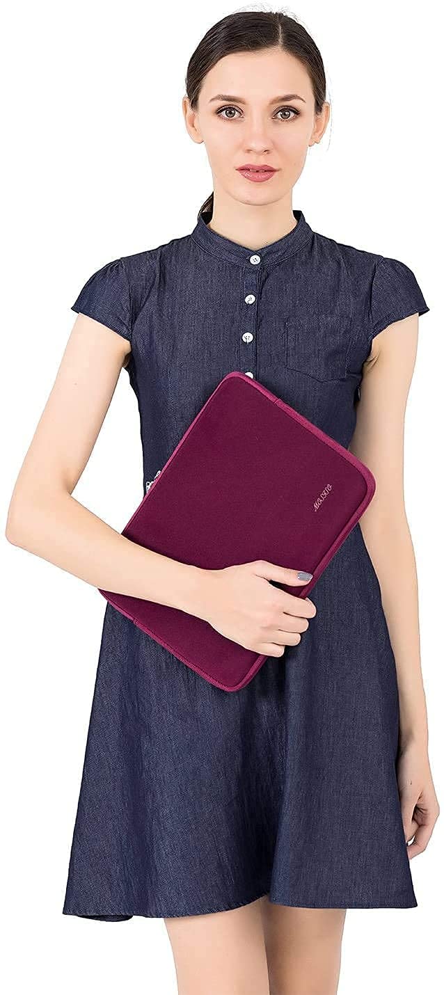 MOSISO Laptop Sleeve 11 11.6 12.3 13 13.3 14 15 15.6 16 inch Compatible with MacBook Air 13 inch A2337 M1 A2179 A1932 2022 Pro 13 inch A2338 M1 A2251 A2289 A2159 A1989 A1706 A1708 2021 2020 A1502 A2442 A2485 Neoprene Bag with Small Case, Wine Red iMosiso