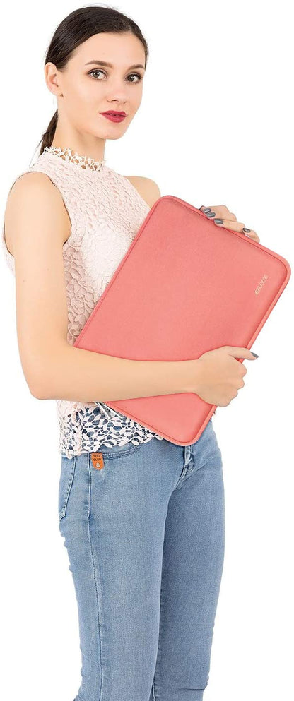 MOSISO Laptop Sleeve 11 11.6 12.3 13 13.3 14 15 15.6 16 inch Compatible with MacBook Air 13 inch A2337 M1 A2179 A1932 2022 Pro 13 A2338 M1 A2251 A2289 A2159 A1989 A1706 A1708 2021 2020 Pro 14 16 inch A2442 A2485 Neoprene Bag with Small Case, Living Coral iMosiso