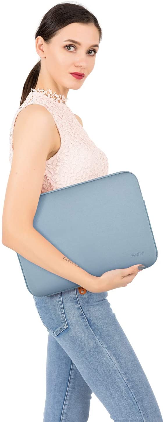 MOSISO Laptop Sleeve 11 11.6 12.3 13 13.3 14 15 15.6 16 inch Compatible with MacBook Air 13 inch A2337 M1 A2179 A1932 2022 Pro 13 inch A2338 M1 A2251 A2289 A2159 A1989 A1706 A1708 2021 2020 Pro 14 inch A2442 A2485 Neoprene Bag with Small Case, Airy Blue iMosiso