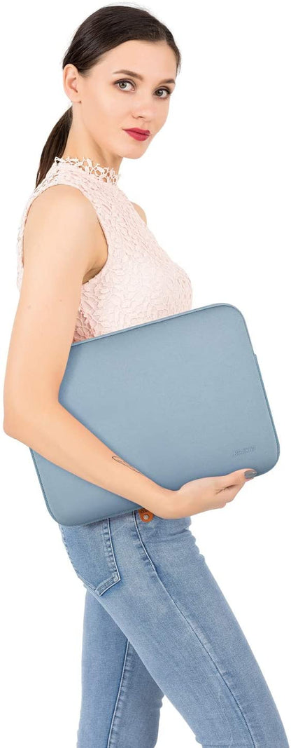 MOSISO Laptop Sleeve 11 11.6 12.3 13 13.3 14 15 15.6 16 inch Compatible with MacBook Air 13 inch A2337 M1 A2179 A1932 2022 Pro 13 inch A2338 M1 A2251 A2289 A2159 A1989 A1706 A1708 2021 2020 Pro 14 inch A2442 A2485 Neoprene Bag with Small Case, Airy Blue iMosiso