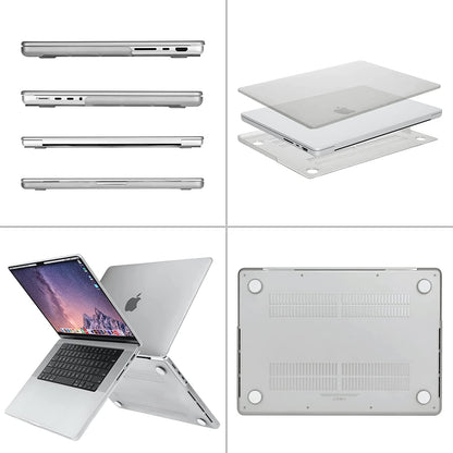 MOSISO Compatible with MacBook Pro 16 inch Case 2024 2023 2022 2021 Release M3 A2991 M2 A2780 M1 A2485 Pro Max, Protective Plastic Hard Shell Case&Keyboard Cover Skin, Frost iMosiso