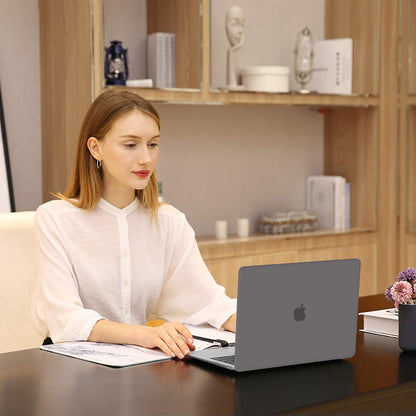 MOSISO Compatible with MacBook Air 13 inch Case 2022, 2021-2018 Release A2337 M1 A2179 A1932 Retina Display Touch ID, Plastic Hard Shell&Keyboard Cover&Screen Protector&Storage Bag, Gray iMosiso