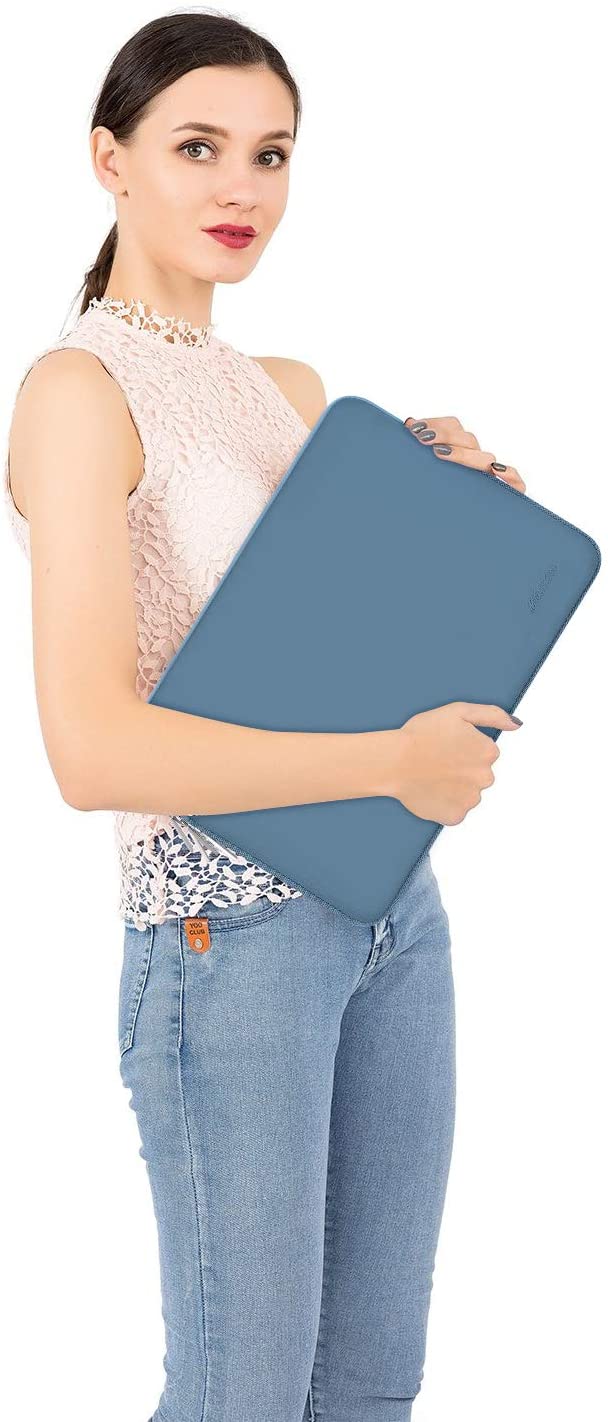 MOSISO Laptop Sleeve 11 11.6 12.3 13 13.3 14 15 15.6 16 inch Compatible with MacBook Air 13 inch A2337 M1 A2179 A1932 2022 Pro 13 A2338 M1 A2251 A2289 A2159 A1989 A1706 2021 2020 Pro 14 16 inch A2442 A2485 Neoprene Bag with Small Case, Navy Lime iMosiso