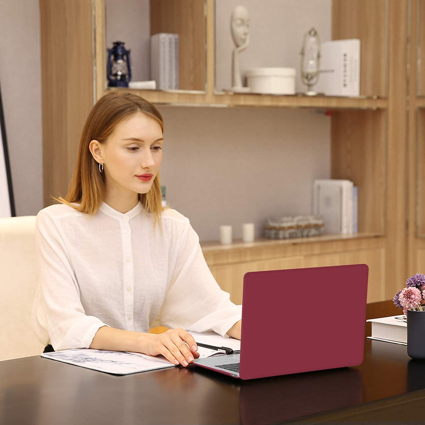 MOSISO Compatible with MacBook Pro 13 inch Case 2020-2016 Release A2338 M1 A2289 A2251 A2159 A1989 A1706 A1708 with/Without Touch Bar, Protective Plastic Hard Shell Case Cover, Wine Red iMosiso