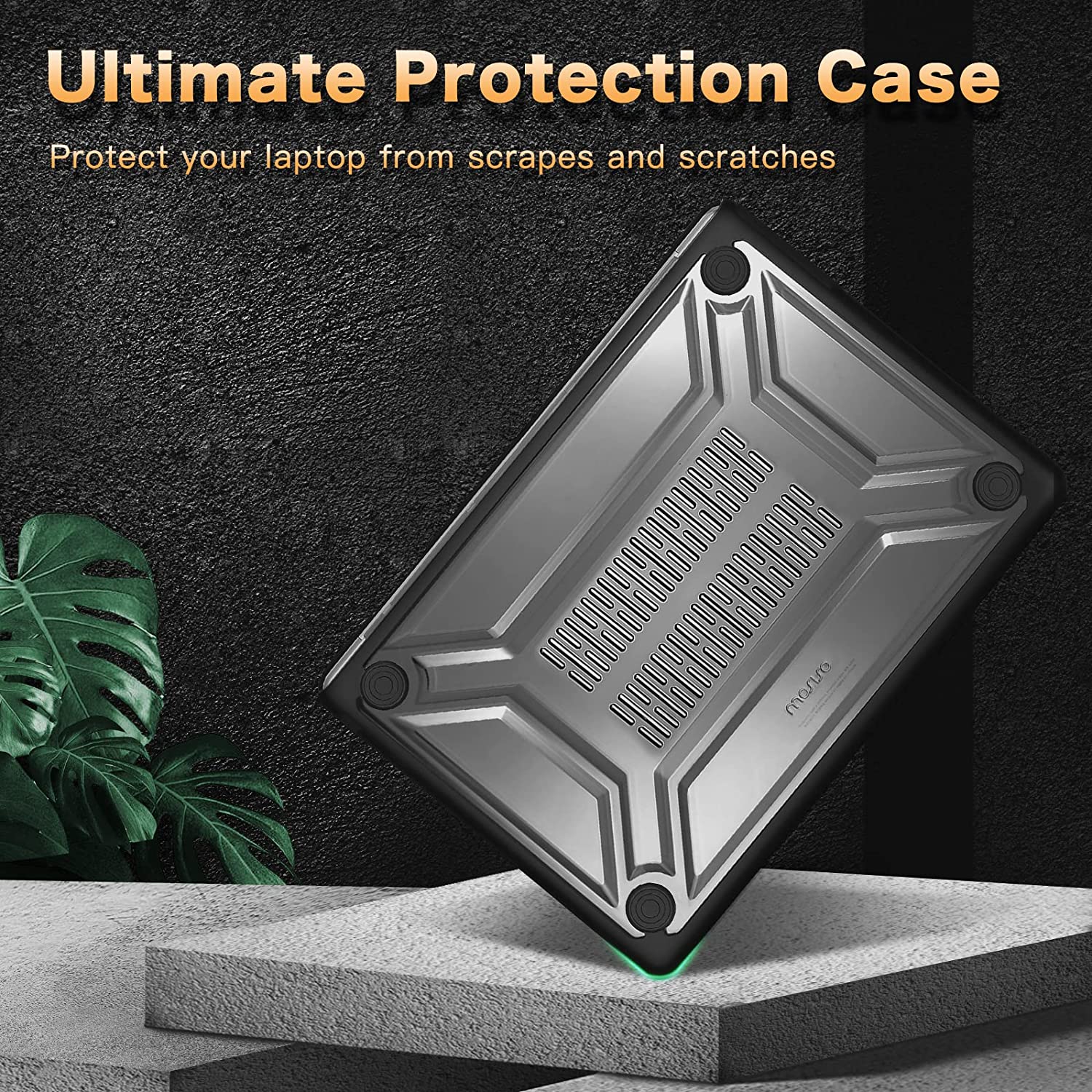 MOSISO Compatible with MacBook Air 13.6 inch Case 2022 2023 Release A2681 M2 Chip with Touch ID, Heavy Duty Plastic Hard Shell Case with TPU Bumper & Keyboard Cover, Black iMosiso