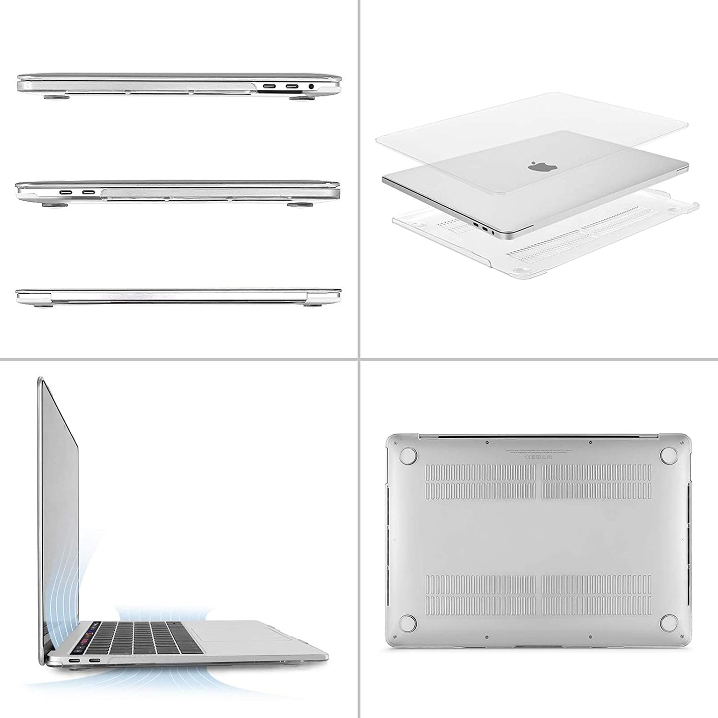 MOSISO Compatible with MacBook Pro 13 inch Case 2020-2016 Release A2338 M1 A2289 A2251 A2159 A1989 A1706 A1708 with/Without Touch Bar, Protective Plastic Hard Shell Case Cover, Crystal Clear iMosiso