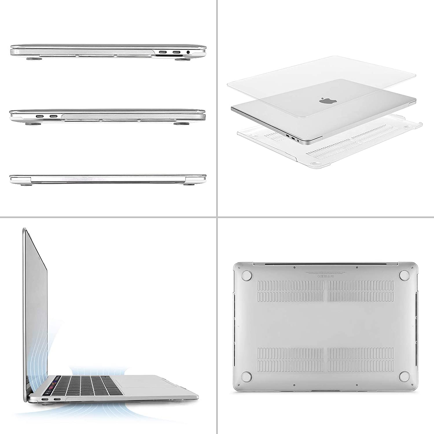 MOSISO Compatible with MacBook Pro 13 inch Case 2020-2016 Release A2338 M1 A2289 A2251 A2159 A1989 A1706 A1708 with/Without Touch Bar, Protective Plastic Hard Shell Case Cover, Crystal Clear iMosiso
