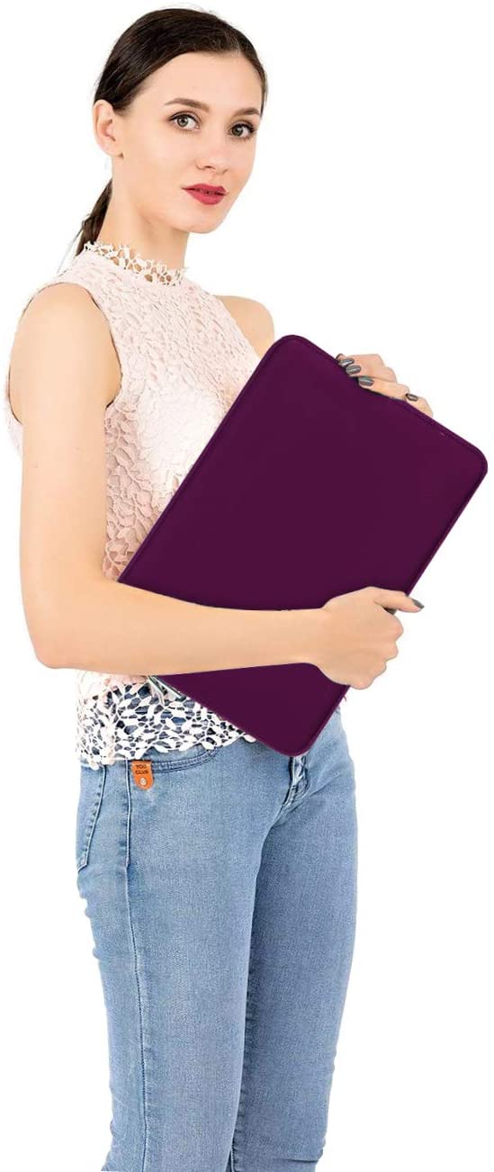 MOSISO Laptop Sleeve 11 11.6 12.3 13 13.3 14 15 15.6 16 inch Compatible with MacBook Air 13 inch A2337 M1 A2179 A1932 2022 Pro 13 A2338 M1 A2251 A2289 A2159 A1989 A1706 2021 2020 Pro 14 16 inch A2442 A2485 Neoprene Bag with Small Case, Magenta Purple iMosiso