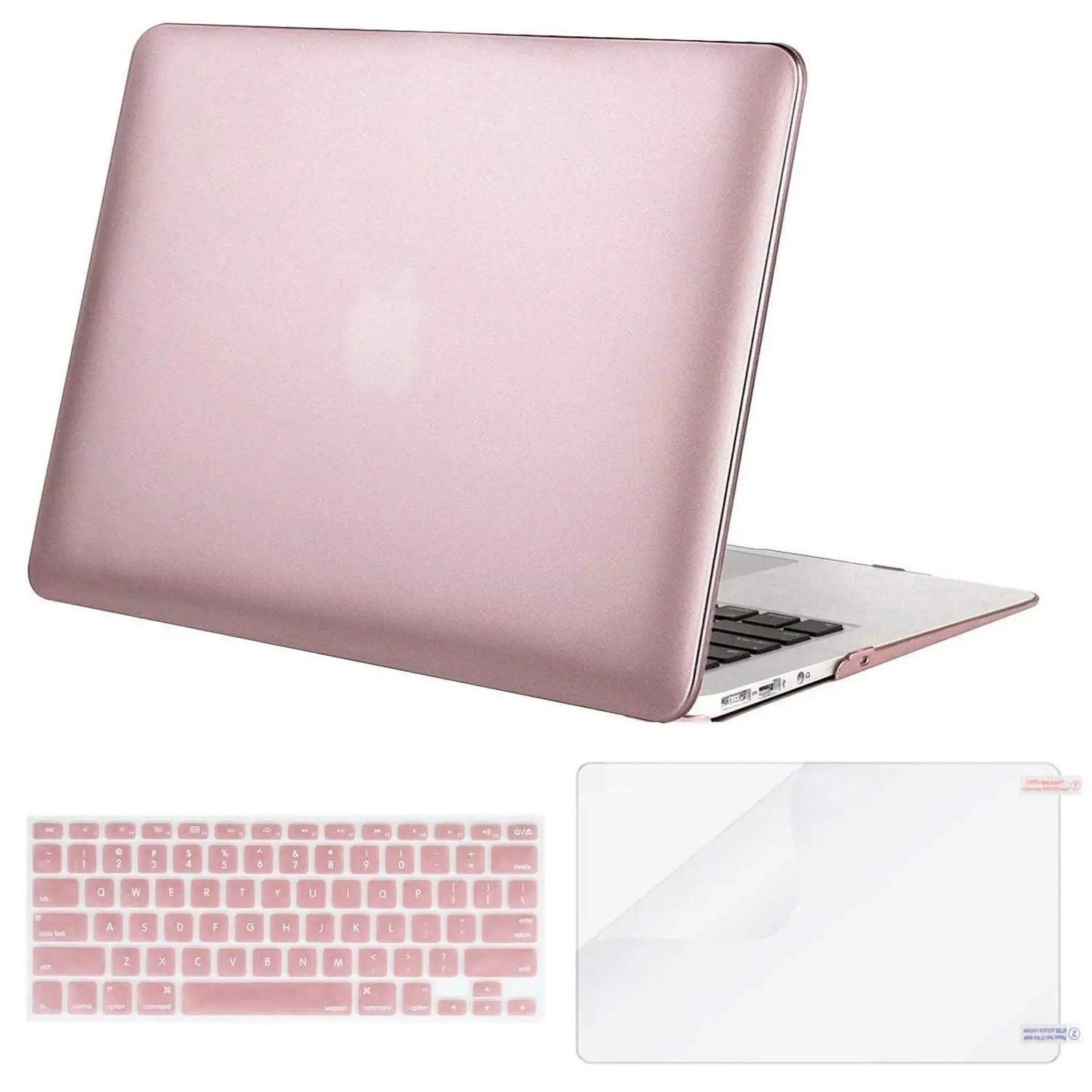 MOSISO Plastic Hard Case & Keyboard Cover & Screen Protector Only Compatible MacBook Air 13 Inch (Models: A1369 & A1466, Older Version 2010-2017 Release) iMosiso