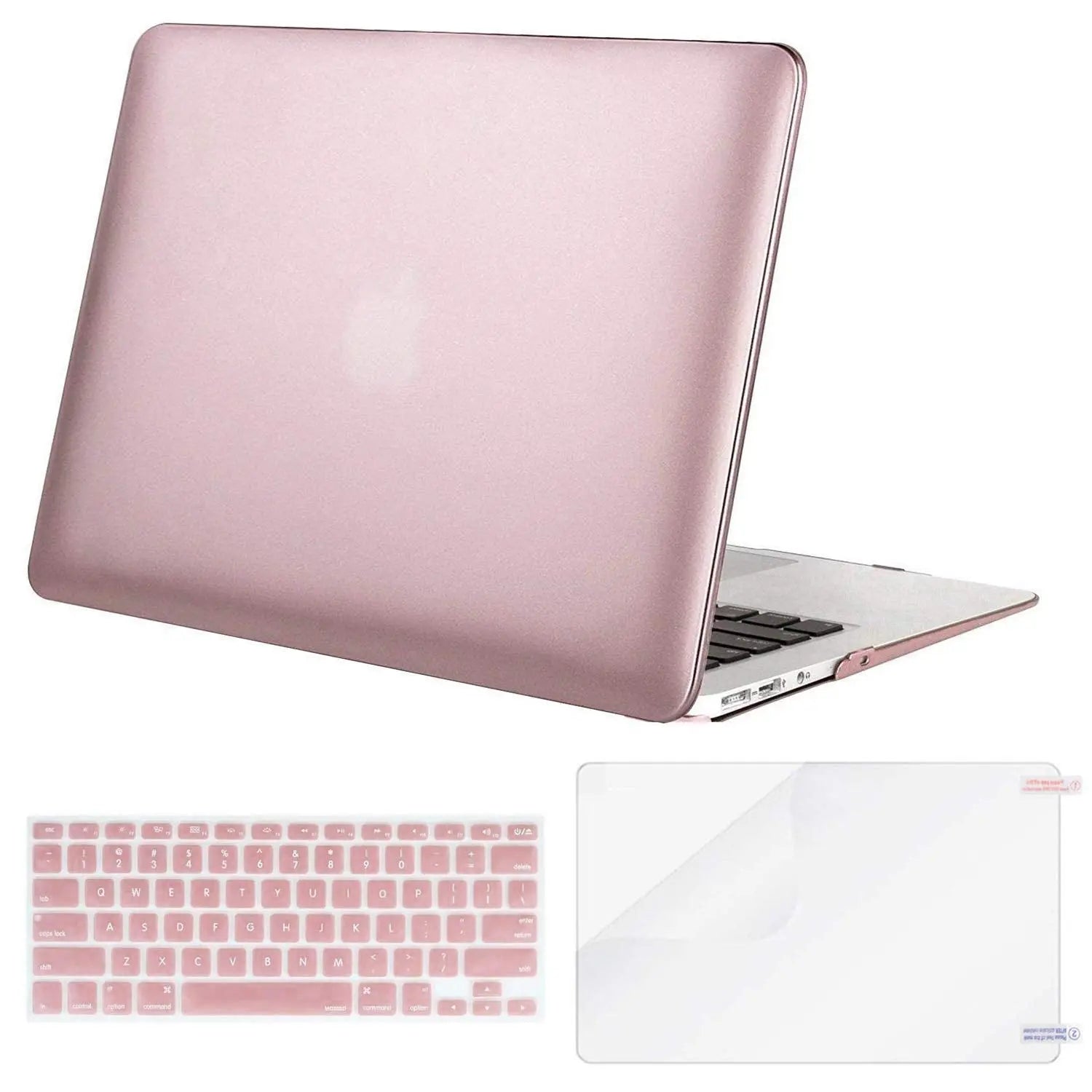 MOSISO Plastic Hard Case & Keyboard Cover & Screen Protector Only Compatible MacBook Air 13 Inch (Models: A1369 & A1466, Older Version 2010-2017 Release) iMosiso