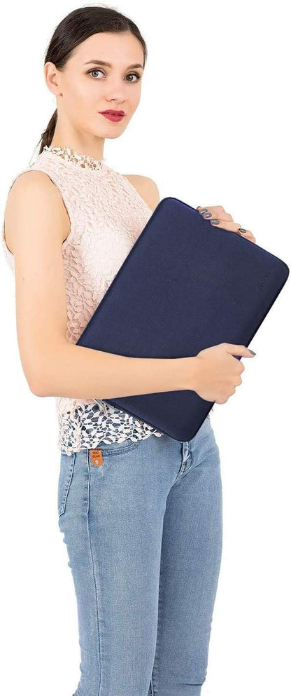 MOSISO Laptop Sleeve 11 11.6 12.3 13 13.3 14 15 15.6 16 inch Compatible with MacBook Air 13 inch A2337 M1 A2179 A1932 2022 Pro 13 A2338 M1 A2251 A2289 A2159 A1989 A1706 2021 2020 Pro 14 16 inch A2442 A2485 Neoprene Bag with Small Case, Navy Blue iMosiso