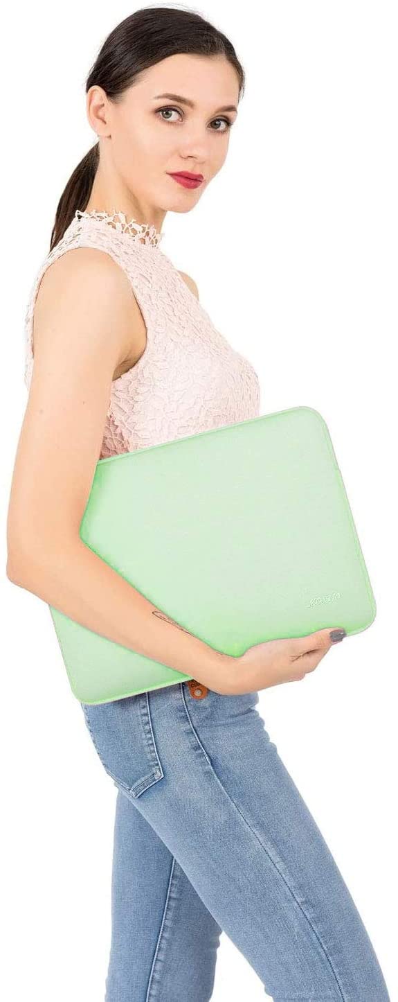MOSISO Laptop Sleeve 11 11.6 12.3 13 13.3 14 15 15.6 16 inch Compatible with MacBook Air 13 inch A2337 M1 A2179 A1932 2022 Pro 13 A2338 M1 A2251 A2289 A2159 A1989 A1706 A1708 2021 2020 Pro 14 inch A2442 A2485 Neoprene Bag with Small Case, Honeydew Green iMosiso