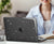 MOSISO Compatible with MacBook Air 13.6 inch Case 2022 2023 Release A2681 with M2 Chip & Touch ID, Sparkly Glitter Plastic Hard Shell Case&Keyboard Cover&Screen Protector&Storage Bag, Black