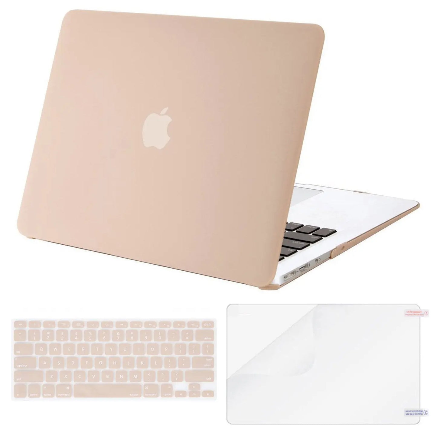 MOSISO Plastic Hard Case & Keyboard Cover & Screen Protector Only Compatible MacBook Air 13 Inch (Models: A1369 & A1466, Older Version 2010-2017 Release) iMosiso
