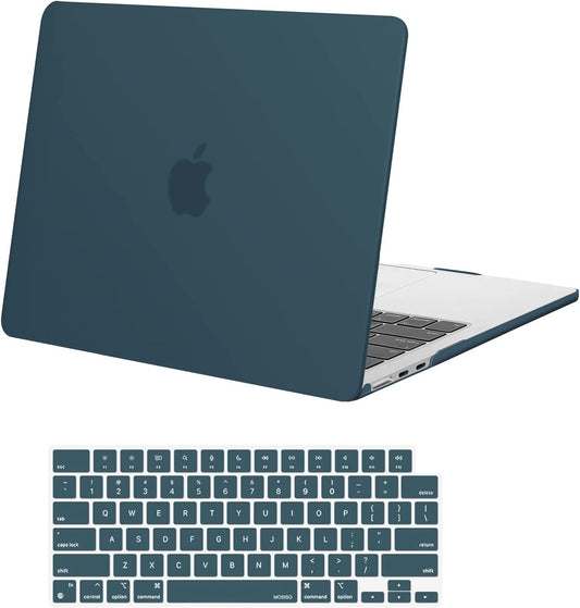MOSISO Compatible with MacBook Air 13.6 inch Case 2022 Release A2681 M2 Chip with Liquid Retina Display & Touch ID, Protective Plastic Hard Shell Case & Keyboard Cover Skin, Teal Green iMosiso