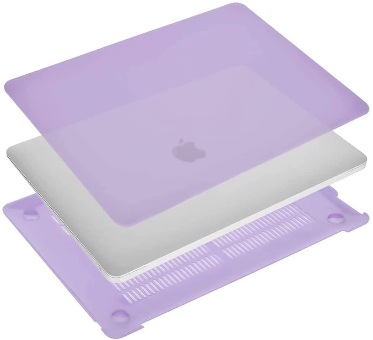MOSISO Compatible with MacBook Air 13 inch Case 2022, 2021-2018 Release A2337 M1 A2179 A1932 Retina Display Touch ID, Plastic Hard Shell&Keyboard Cover&Screen Protector&Storage Bag, Light Purple iMosiso