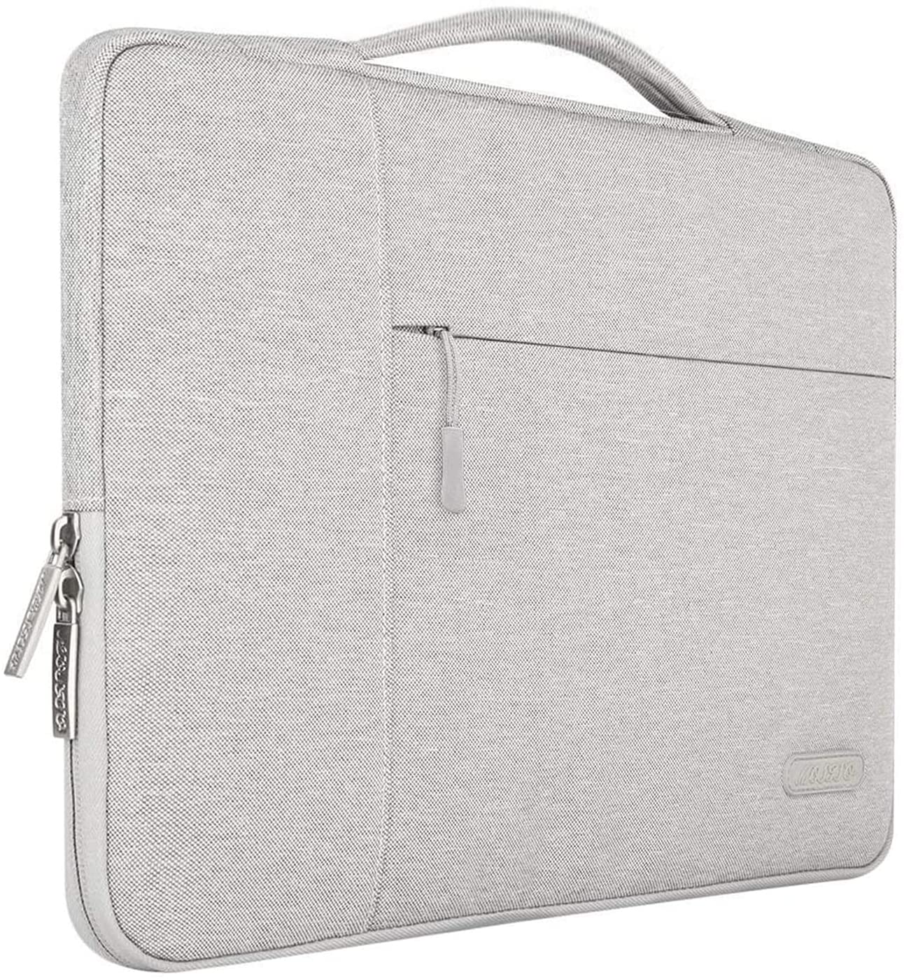 MOSISO Laptop Sleeve Compatible with MacBook Air/Pro Retina, 13-13.3 inch Notebook,MacBook Pro 14 inch 2021 2022 M1 Pro/Max A2442 11 13.3 15 15.6 16 17.3 inch Polyester Multifunctional Briefcase Bag Waterproof Shoulder Handbag Briefcase Cover Case, Gray iMosiso