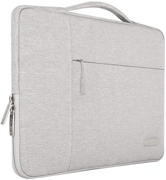 MOSISO Laptop Sleeve Compatible with MacBook Air/Pro Retina, 13-13.3 inch Notebook,MacBook Pro 14 inch 2021 2022 M1 Pro/Max A2442 11 13.3 15 15.6 16 17.3 inch Polyester Multifunctional Briefcase Bag Waterproof Shoulder Handbag Briefcase Cover Case, Gray iMosiso