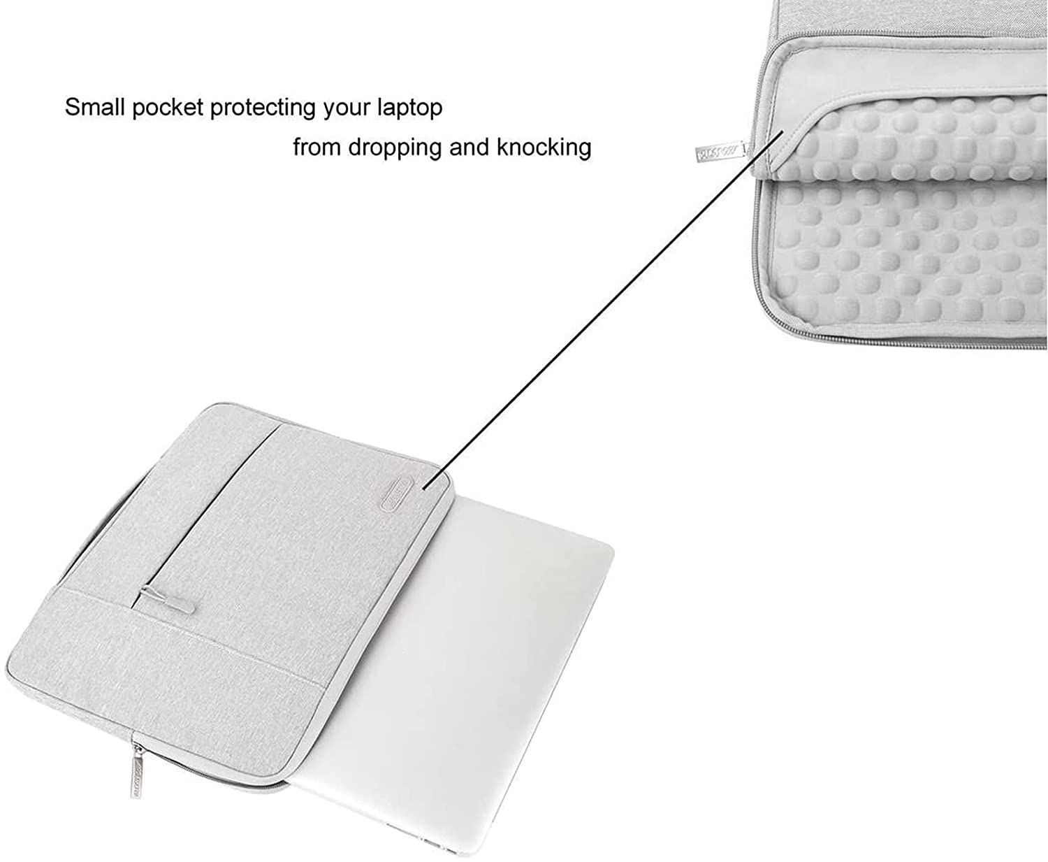 MOSISO Laptop Sleeve Compatible with MacBook Air/Pro Retina, 13-13.3 inch Notebook,MacBook Pro 14 inch 2021 2022 M1 Pro/Max A2442 11 13.3 15 15.6 16 17.3 inch Polyester Multifunctional Briefcase Bag Waterproof Shoulder Handbag Briefcase Cover Case, Gray iMosiso