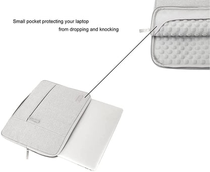 MOSISO Laptop Sleeve Compatible with MacBook Air/Pro Retina, 13-13.3 inch Notebook,MacBook Pro 14 inch 2021 2022 M1 Pro/Max A2442 11 13.3 15 15.6 16 17.3 inch Polyester Multifunctional Briefcase Bag Waterproof Shoulder Handbag Briefcase Cover Case, Gray iMosiso