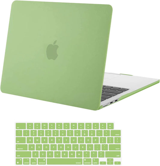 MOSISO Compatible with MacBook Air 13.6 inch Case 2022 Release A2681 M2 Chip with Liquid Retina Display & Touch ID, Protective Plastic Hard Shell Case & Keyboard Cover Skin, Chartreuse iMosiso