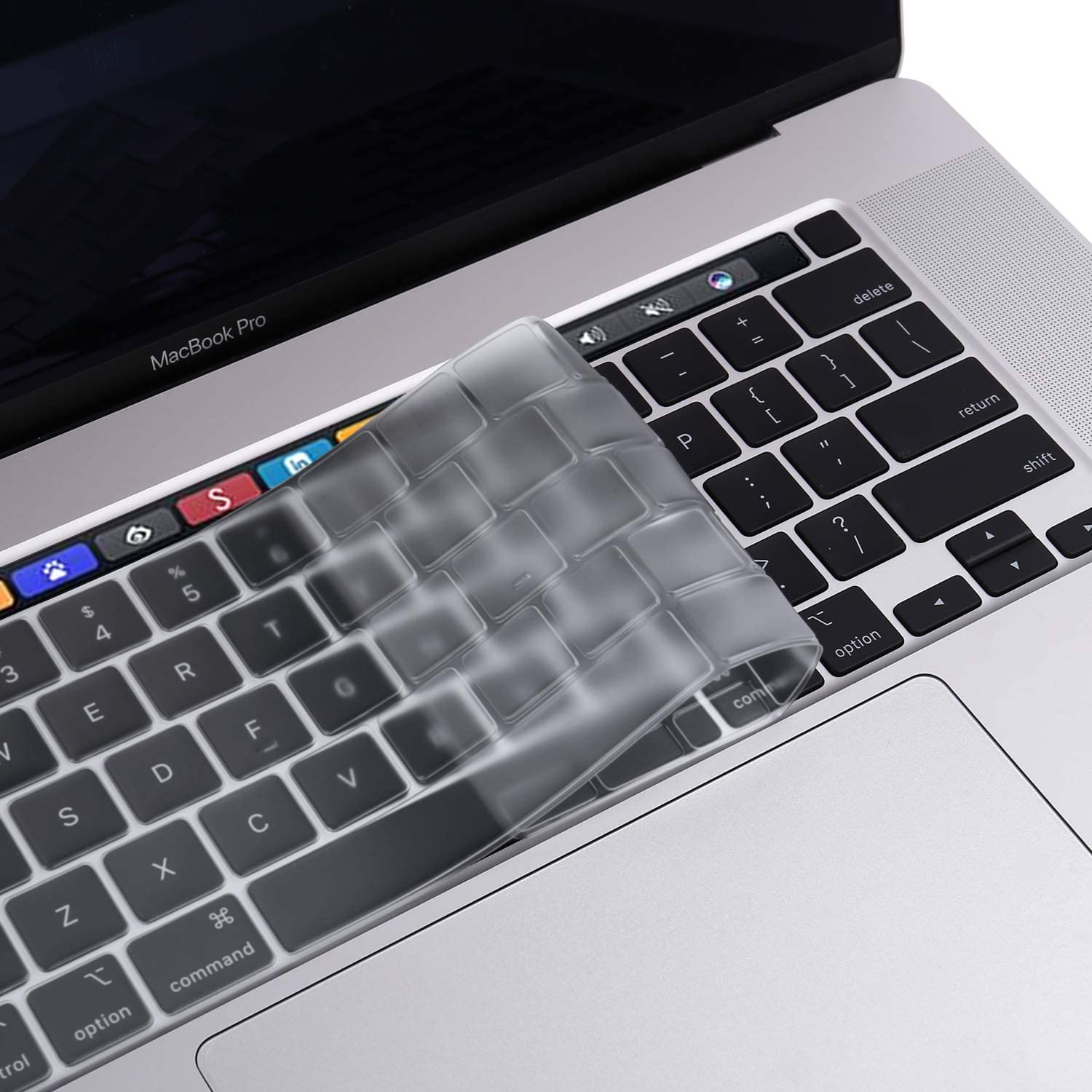 MOSISO Keyboard Cover Compatible with 2020 MacBook Pro 13 inch A2338 M1 A2289 A2251 & 2019 MacBook Pro 16 inch A2141 with Touch ID & Retina Display, Protective Silicone Skin, Transparent iMosiso