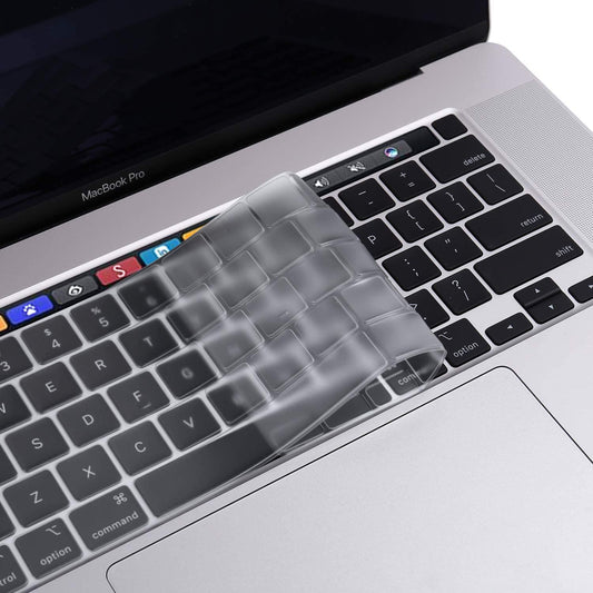 MOSISO Keyboard Cover Compatible with 2020 MacBook Pro 13 inch A2338 M1 A2289 A2251 & 2019 MacBook Pro 16 inch A2141 with Touch ID & Retina Display, Protective Silicone Skin, Transparent iMosiso