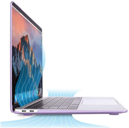 MOSISO Compatible with MacBook Air 13 inch Case 2022, 2021-2018 Release A2337 M1 A2179 A1932 Retina Display Touch ID, Plastic Hard Shell&Keyboard Cover&Screen Protector&Storage Bag, Light Purple iMosiso