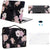 MOSISO Compatible with MacBook Air 13 inch Case 2020 2019 2018 Release A2337 M1 A2179 A1932 Retina Display Touch ID, Plastic Peony Hard Shell&Bag&Keyboard Cover&Webcam Cover&Screen Protector, Black