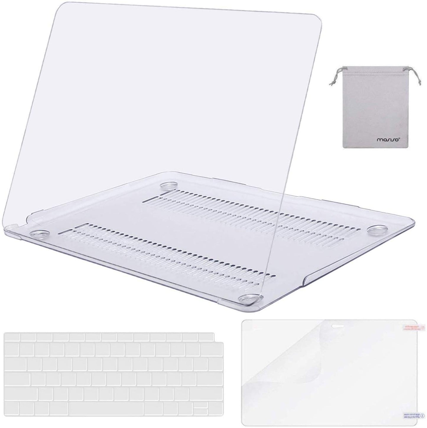 MOSISO MacBook Air 13 inch Case 2020 2019 2018 Release A2337 M1 A2179, Plastic Hard Shell&Keyboard Cover&Screen Protector&Storage Bag Compatible with MacBook Air 13 inch Retina iMosiso